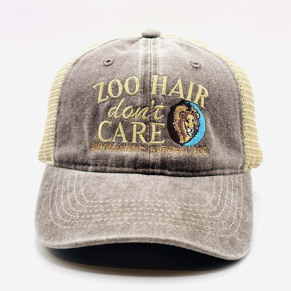 Zoo Hair Don’t Care Baseball Hat Trucker Smithsonian National Zoo